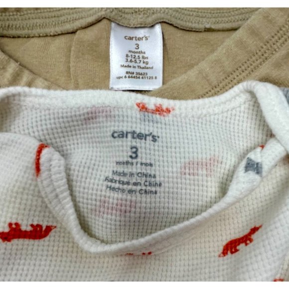 2 Baby Outfits - Sweatpants, Sweatshirt, & Thermal Body Suit‎ - Size 3 Month - Picture 6 of 7